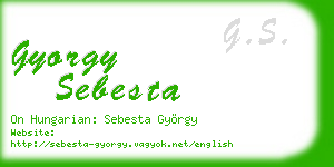 gyorgy sebesta business card