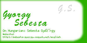 gyorgy sebesta business card